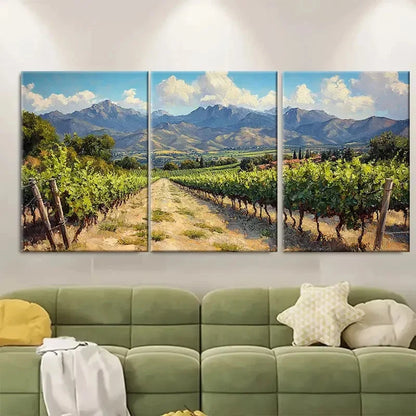 3pcs Napa Valley Painting California TY   Wall Art Set Canvas Framed 50x70cm - High Quality Print 100% Australian Made Wall Canvas Ready to Hang