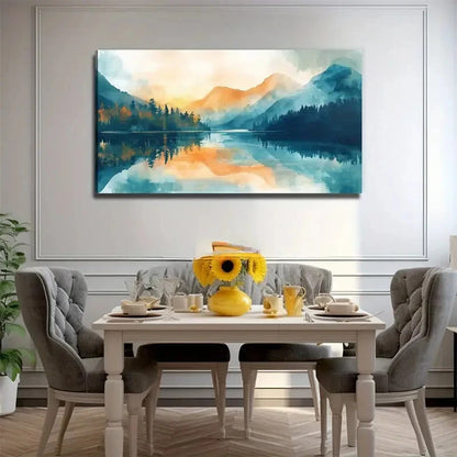 Beautiful Lake Suitable Wall Art Canvas Office Home Room Framed 120x60cm