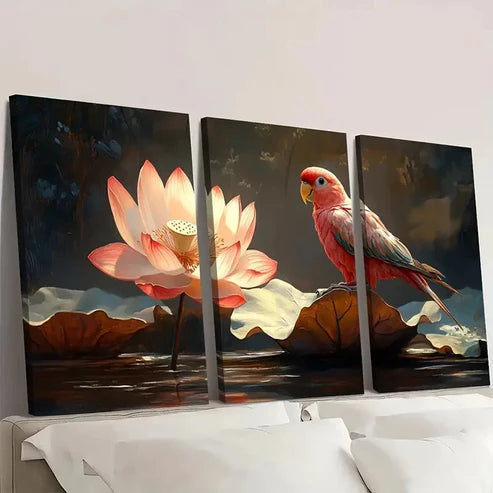 3pcs Gray Minimalist Boho Home Decor GM Wall Art Set Canvas Unframed - High Quality Print 100% Australian Made Wall Canvas - Bella Home Decor