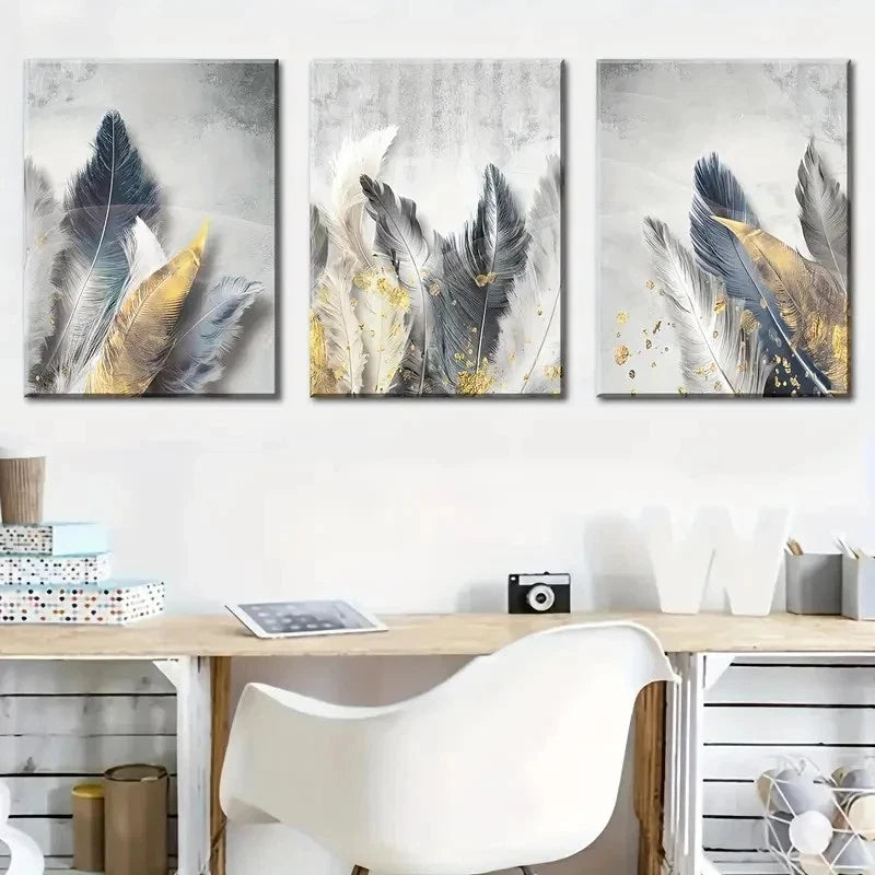 3pcs Modern Stylish Contemporary Perfect Wall Art Set Canvas Framed 50x70cm - High Quality Print 100% Australian Made Wall Canvas Ready to Hang