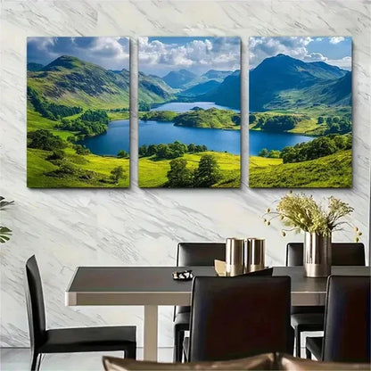 3pcs Lake District Travel District Wall Art Canvas Unframed - High Quality Print 100% Australian Made Wall Canvas