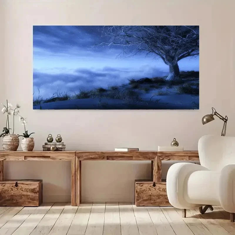 Depicting The Sea Clouds Under Wall Art Canvas Office Home Room Framed 120x60cm