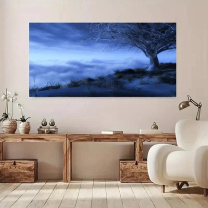 Depicting The Sea Clouds Under Wall Art Canvas Office Home Room Framed 120x60cm