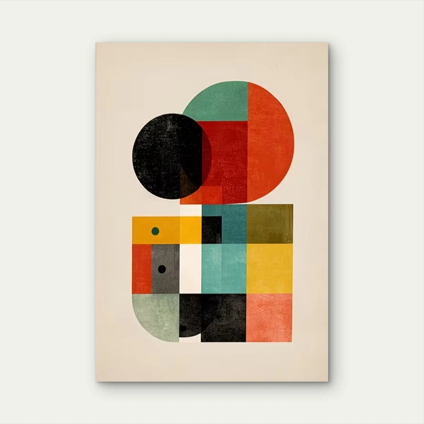Bauhaus Geometric Exhibition Metal Print Ready to Hang