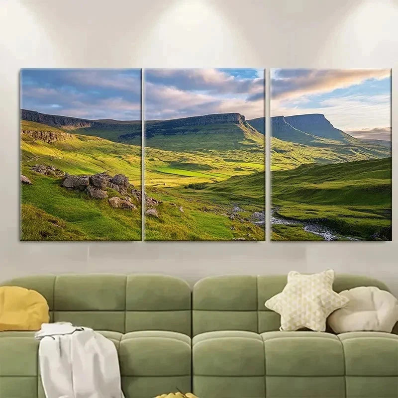 3pcs Yorkshire Dales National Park G  Wall Art Set Canvas Framed 60x90cm - High Quality Print 100% Australian Made Wall Canvas Ready to Hang