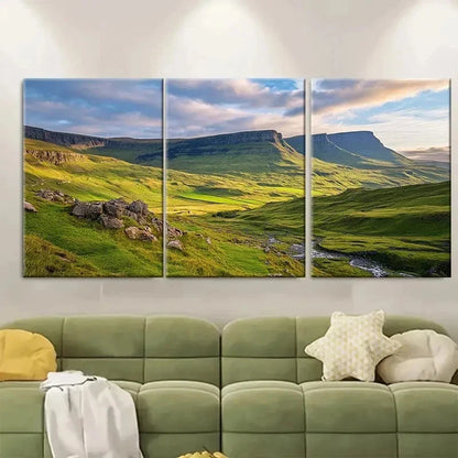 3pcs Yorkshire Dales National Park G  Wall Art Set Canvas Framed 60x90cm - High Quality Print 100% Australian Made Wall Canvas Ready to Hang