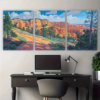 3pcs Bryce Canyon National Park Travel Metal Print Ready to Hang Art