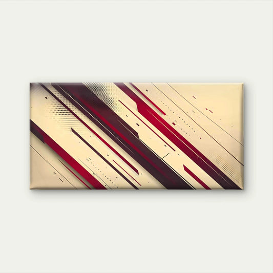 Abstract With Diagonal Stripes Wall Art Canvas Office Home Room Framed 120x60cm