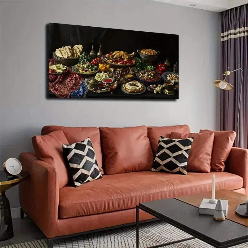 Middle Eastern Or Mediterranean Wall Art Canvas Office Home Room Framed 120x60cm - Bella Home Decor