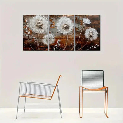 3pcs Modern Abstract Dandelion Wall Art Canvas Unframed - High Quality Print 100% Australian Made Wall Canvas