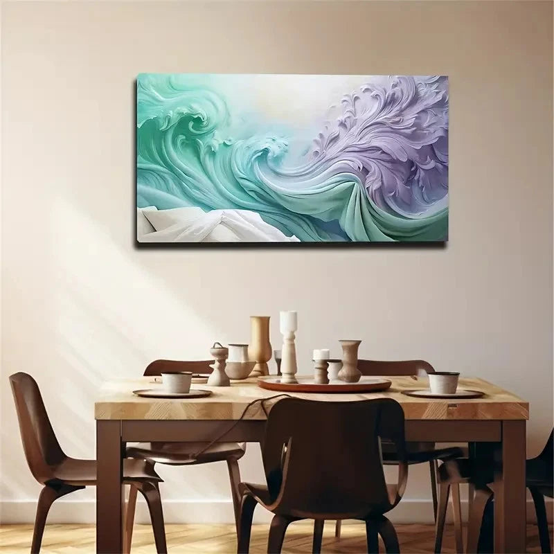 Colorful Abstract Landscape Wall Art Canvas Office Home Room Framed 120x60cm