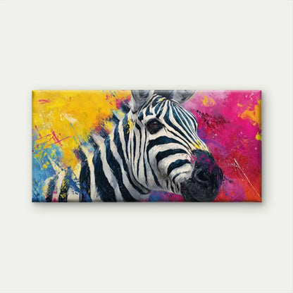 Zebra Abstract Animal Wall Art Canvas Office Home Room Framed 120x60cm