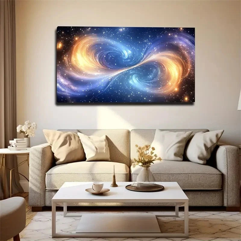 Exaggerated Style Bright Lines Wall Art Canvas Office Home Room Framed 120x60cm