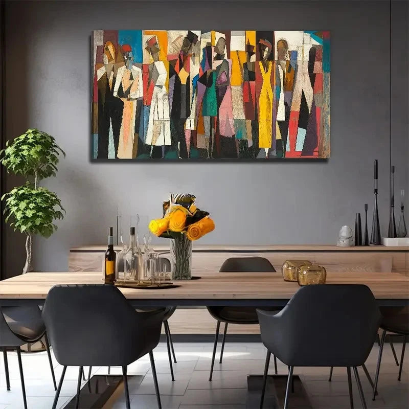 Fashionable Men And Women Wall Art Canvas Office Home Room Framed 120x60cm
