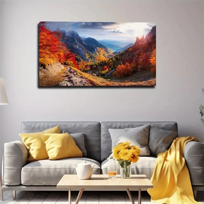 Beautiful Autumn Layering Wall Art Canvas Office Home Room Framed 120x60cm