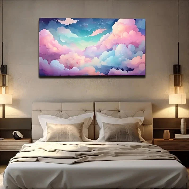 Profound Clouds Of Artistic Wall Art Canvas Office Home Room Framed 120x60cm