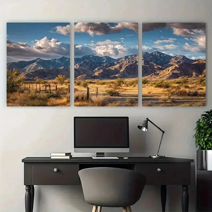 3pcs Nevada Posters USA Prints South Perfect Wall Art Set Canvas Framed 50x70cm - High Quality Print 100% Australian Made Wall Canvas Ready to Hang