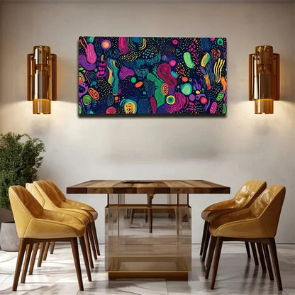Vibrant Colorful Patterns Decor Wall Art Canvas Office Home Room Framed 120x60cm