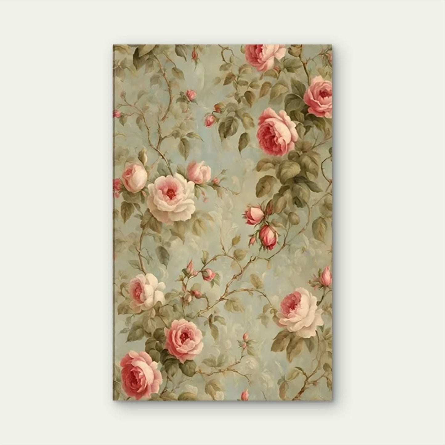 Elegant Floral Oil Painting  60x90cm Metal Print Ready to Hang