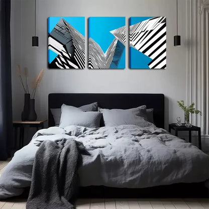3pcs Urban Architecture, Abstract Expression Wall Art Canvas Unframed - High Quality Print 100% Australian Made Wall Canvas