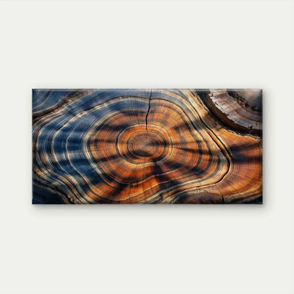 Abstract Tree Rings Wall Art Canvas Office Home Room Framed 120x60cm