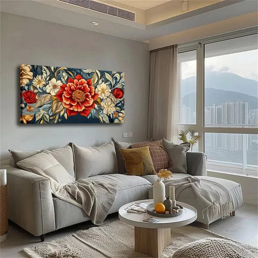 Modern Minimalist Vibrant Color Wall Art Canvas Office Home Room Framed 120x60cm