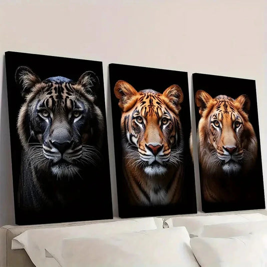 3pcs Animals Modern Boho Art Preppy A Wall Art Set Canvas Framed 40x60cm - High Quality Print 100% Australian Made Wall Canvas Ready to Hang