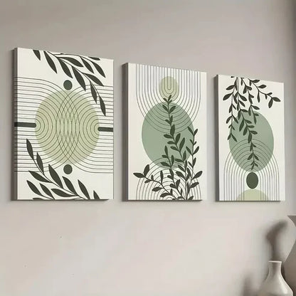 3pcs Bohemian Style Abstract Geometric Line Art Canvas Unframed - High Quality Print 100% Australian Made Wall Canvas - Bella Home Decor