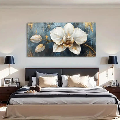 Wood Blue Background Transverse Wall Art Canvas Office Home Room Framed 120x60cm - Bella Home Decor