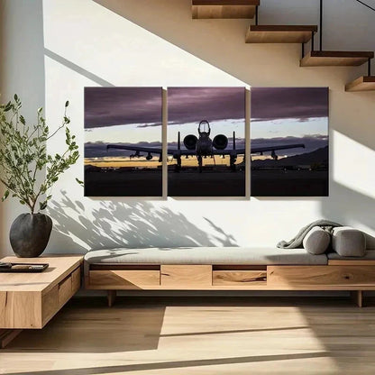 3pcs Military Themed Fighter Jets Wall Art Set Canvas Framed 50x70cm - High Quality Print 100% Australian Made Wall Canvas Ready to Hang