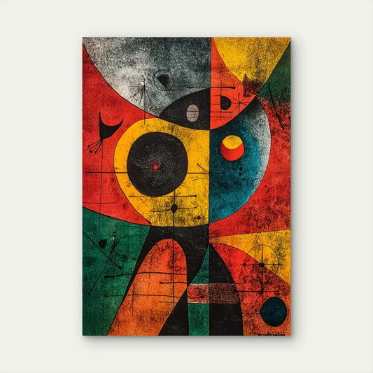 Joan Miro La Casa de la Palmera 60x90cm Metal Print Ready to Hang