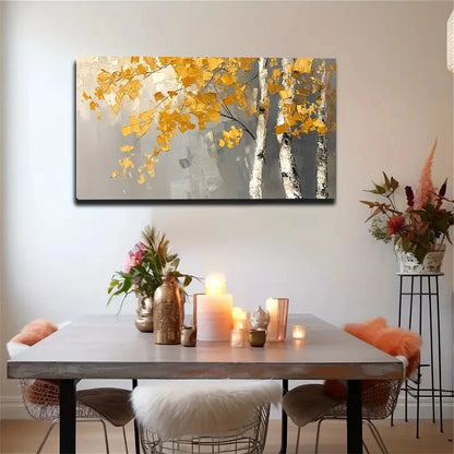 Showing Leaves On Branches Wall Art canvas office home room framed 120x60cm