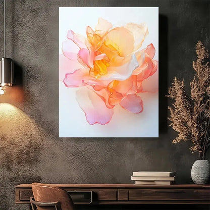 Beautiful Elegant Floral Modern Vintage Painting 40x60cm Metal Print Ready to Hang - Bella Home Decor