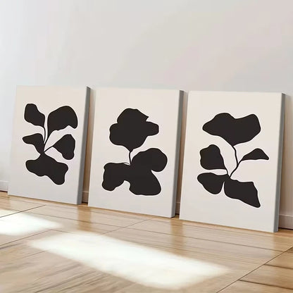 3pcs Abstract Black & Beige Modern Decor  Wall Art Set Canvas Framed 50x70cm - High Quality Print 100% Australian Made Wall Canvas Ready to Hang - Bella Home Decor