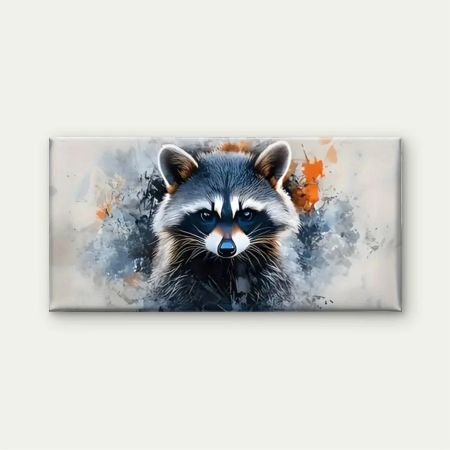 Charming Raccoon Abstract Wall Art Canvas Office Home Room Framed 120x60cm