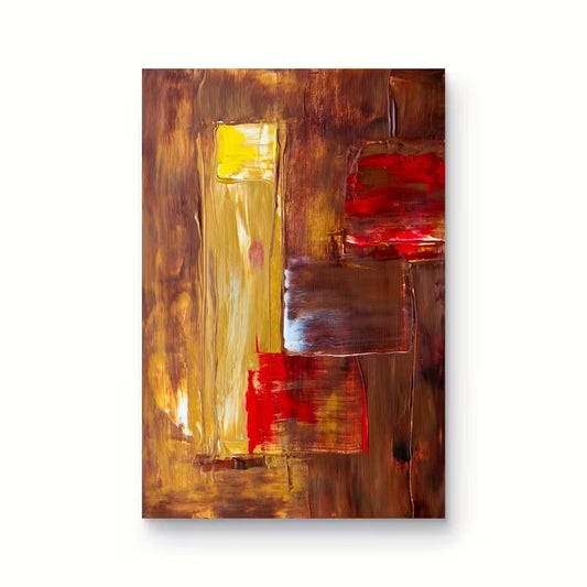 European-Inspired Textured Brushstrokes Abstract 60x90cm Metal Print Ready to Hang