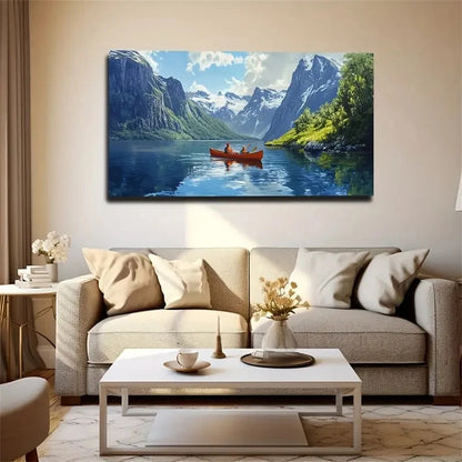 The Lake Water As Clear Wall Art Canvas Office Home Room Framed 120x60cm