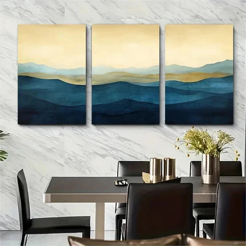 3pcs Abstract Minimalist Nature Perfect Wall Art Set Canvas Framed 50x70cm - High Quality Print 100% Australian Made Wall Canvas Ready to Hang - Bella Home Decor