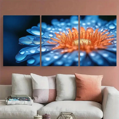 3pcs Dandelion with Water Droplets Photography Metal Print Ready to Hang Art - Bella Home Decor