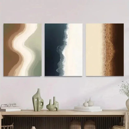 3pcs Abstract Modern Elegant Classic Wall Art Set Wall Art Canvas Unframed – High Quality Print 100% Australian Made Wall Canvas - Bella Home Decor