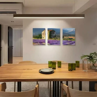 3pcs Lavender Flower Filed Mountain Canvas Unframed - High Quality Print 100% Australian Made Wall Canvas
