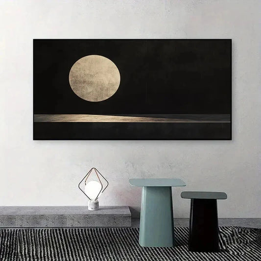 Minimalist Moonlight Scenery Wall Art Canvas Office Home Room Framed 120x60cm