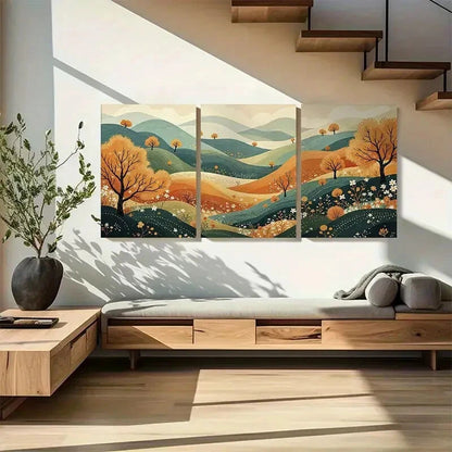 3pcs Modern Abstract Colorful Metal Print Ready to Hang Art - Bella Home Decor