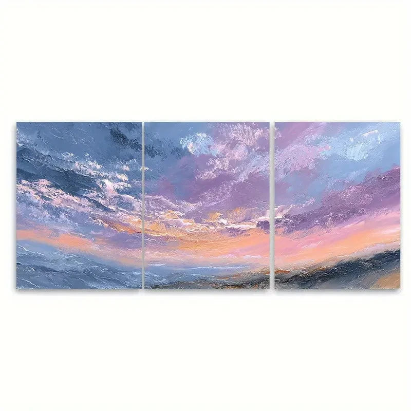 3pcs Sunrise Ocean Landscape Coastal Scene Wall Art Set Canvas Framed 40x60cm - High Quality Print 100% Australian Made Wall Canvas Ready to Hang