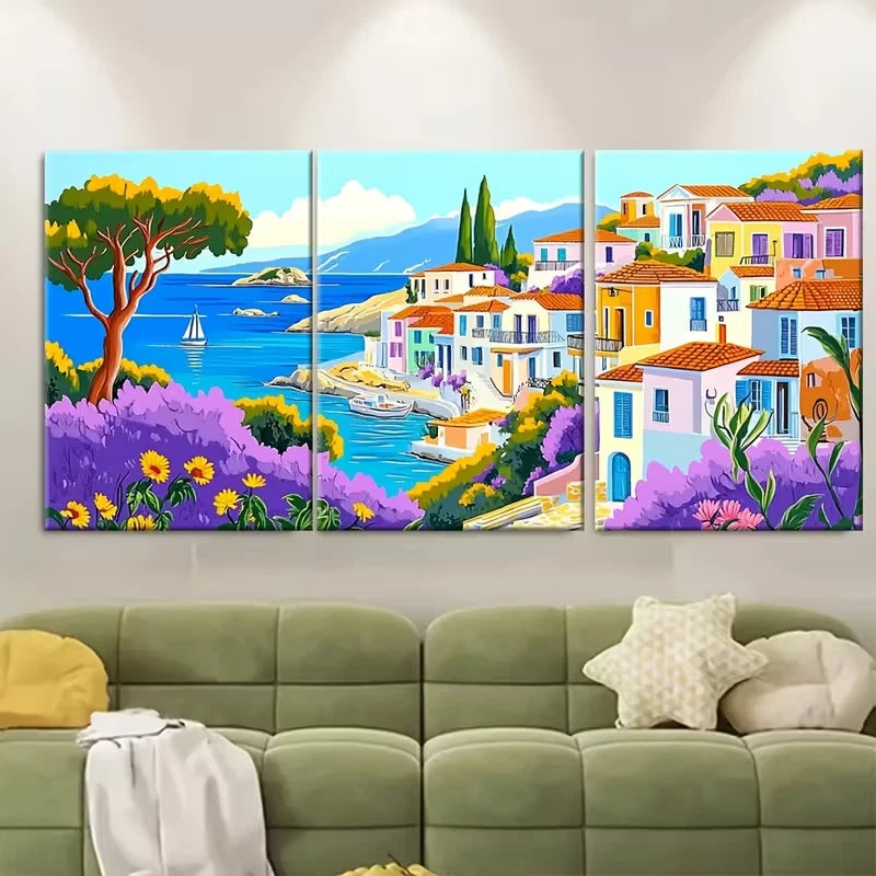 3pcs Samos Greece Travel Metal Print Ready to Hang Art