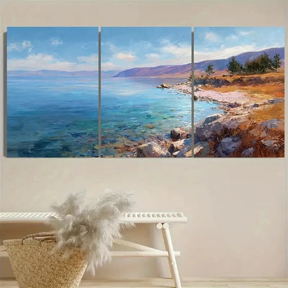 3pcs Ready-to-Hang Framed Landscape Wall Art Set Canvas Framed 60x90cm - High Quality Print 100% Australian Made Wall Canvas Ready to Hang