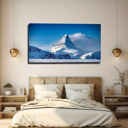 Towering Snow Mountain Wall Art Canvas Office Home Room Framed 120x60cm