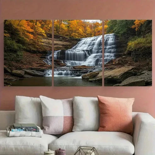 3pcs Cuyahoga Valley National Park Brandywine Wall Art Canvas Unframed - High Quality Print 100% Australian Made Wall Canvas - Bella Home Decor