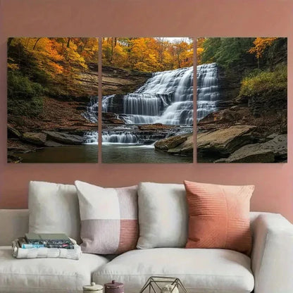 3pcs Cuyahoga Valley National Park Brandywine Wall Art Canvas Unframed - High Quality Print 100% Australian Made Wall Canvas - Bella Home Decor