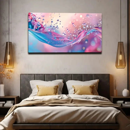 Dreamy Water Ripple Bubble Wall Art canvas office home room framed 120x60cm - Bella Home Decor